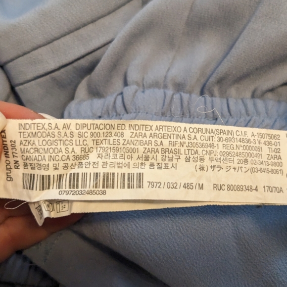 Zara Basics Women's Tie-Waist Lightweight Blue Pants 💙 - Picture 14 of 16